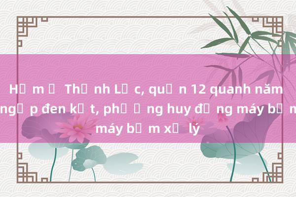 Hẻm ở Thạnh Lộc， quận 12 quanh năm nước ngập đen kịt， phường huy động máy bơm xử lý