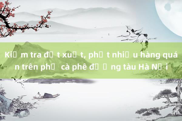 Kiểm tra đột xuất， phạt nhiều hàng quán trên phố cà phê đường tàu Hà Nội