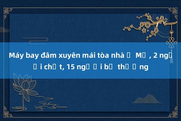 Máy bay đâm xuyên mái tòa nhà ở Mỹ， 2 người chết， 15 người bị thương